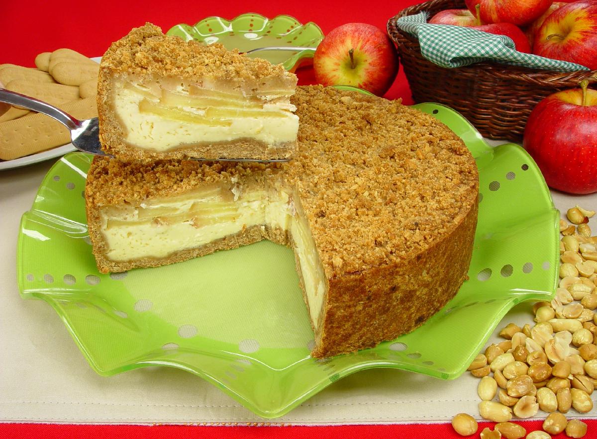 Torta de Maçã Crocante por Fora, Macia por Dentro